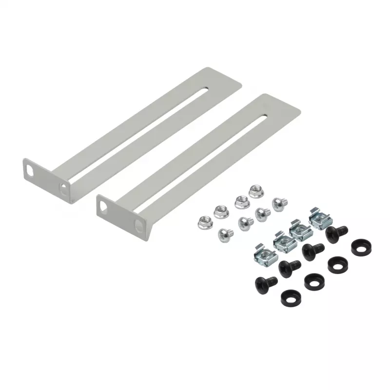 EFB-Elektronik conjunto de cantoneiras para bastidores 1/2/3HE, 2 unid., RAL7035 cinzento-claro