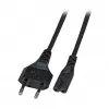 Cabo de alimentação Euro-C7 EFB Elektronik 180° preto 1 m 2 x 0,75 mm² EK502.1V2