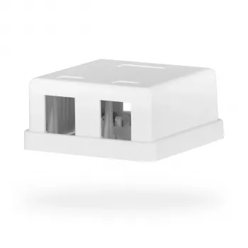 Tomada Keystone EFB Electronics, 2 portas, saliente, branco puro, caixa vazia