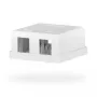 Tomada Keystone EFB Electronics, 2 portas, saliente, branco puro, caixa vazia