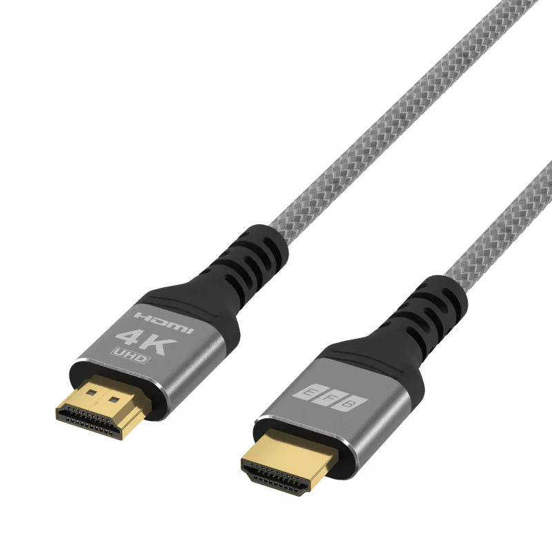 Cabo HDMI 2.0 High-Speed EFB com Ethernet 10m cinzento 4K60Hz 18Gbit/s