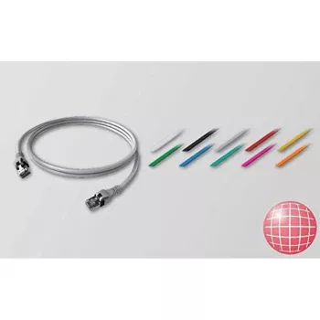 Cabo de patch EasyLan PushPull IP20 Cat. 6A DualBoot 1m cinzento
