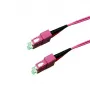 Cabo de fibra ótica GRAFENTHAL OM4 LC para LC duplex 1m aqua