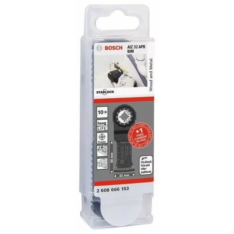 Conjunto de lâminas multifunções Bosch Starlock AIZ 32 APB + AIZ 32 APIT, 11 peças
