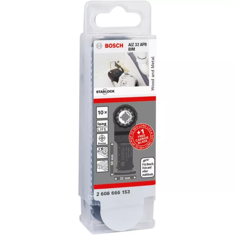 Conjunto de lâminas multifunções Bosch Starlock AIZ 32 APB + AIZ 32 APIT, 11 peças