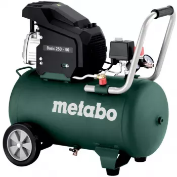 Compressor Metabo Basic 250-50 230V 50L 8bar 110L/min lubrificado a óleo