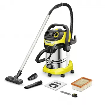 Aspirador de líquidos e pós Kärcher WD 6 Control P S 30/6/35/T, 1300 W, 30 L, depósito em aço inoxidável