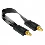 Passagem de janela coaxial HF Kabelmeister, conector fêmea SMA para conector fêmea SMA, preto, 0,2 m