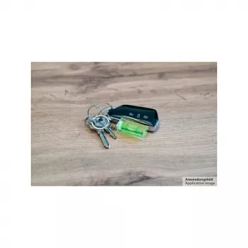 Nível de bolha mini Kabelmeister com porta-chaves - preto