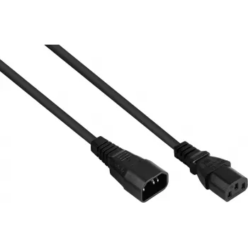 Cabo de extensão KABELMEISTER C14 para C13 preto 1m