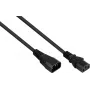 Cabo de extensão KABELMEISTER C14 para C13 preto 1m
