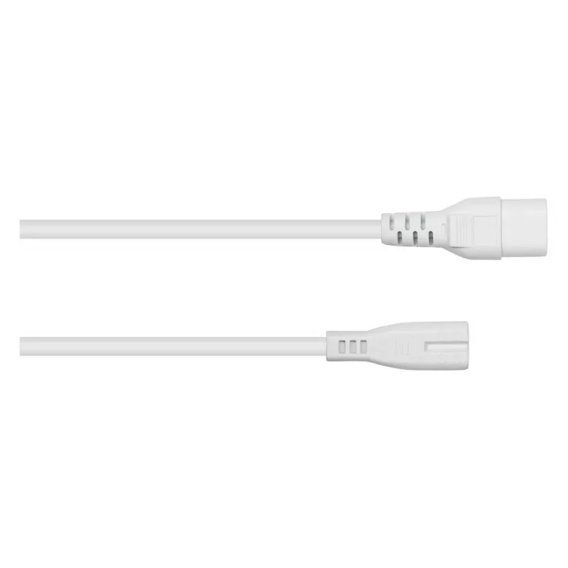 Kabelmeister extensão Euro ficha C8 para tomada C7, branco, 0,5 m