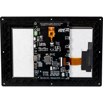 JOY-IT RB-LCD10-3 Monitor Tátil IPS de 10,1 polegadas para Raspberry Pi, 1280x800, HDMI, capacitivo, preto