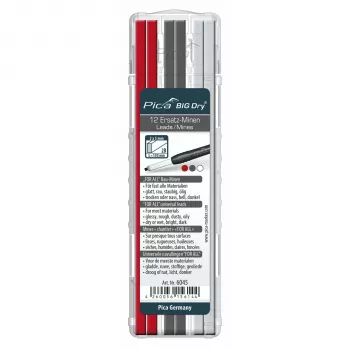 Recargas Pica BIG DRY para todos os lápis vermelho/grafite/branco