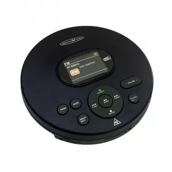 Leitor de CD portátil Reflexion PCD540DAB/BK com rádio DAB+, reprodução MP3, preto