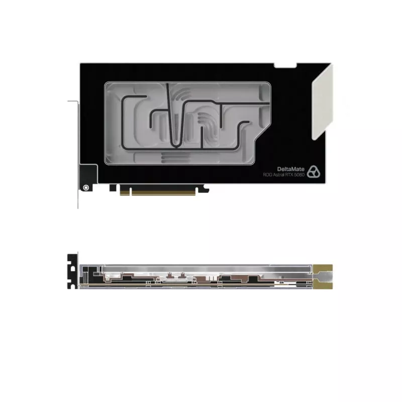 Bloco de água para GPU Thermal Grizzly DeltaMate 5080 Astral, ARGB, com backplate - acrílico, preto