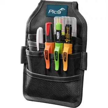 PICA-MARKER Pica Master Belt – Sistema de bolsas para marcadores de uso intensivo, Preto/Vermelho