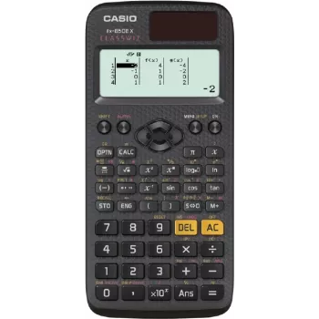Calculadora científica Casio FX-85DE X ClassWiz preta com estojo rígido