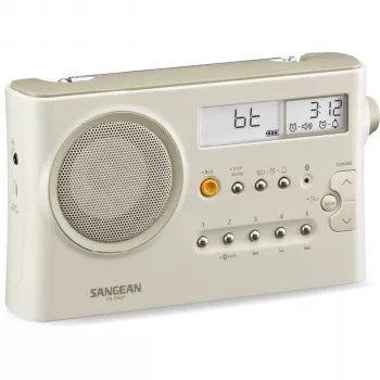 Rádio portátil Sangean PR-D4 BT AM/FM com Bluetooth - Pastel Cream