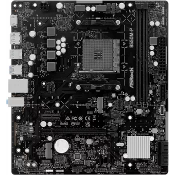 Placa-mãe ASRock B550M-P AM4 mATX - Chipset AMD B550, DDR4, PCIe 4.0