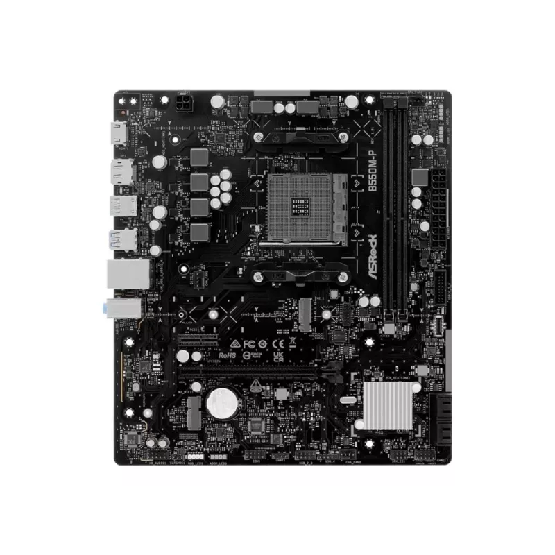 Placa-mãe ASRock B550M-P AM4 mATX - Chipset AMD B550, DDR4, PCIe 4.0