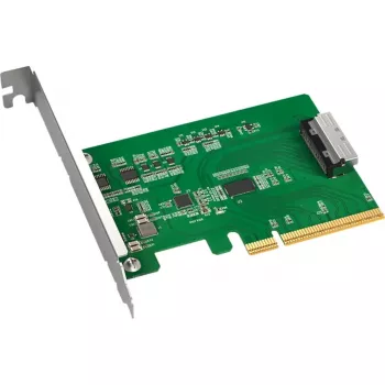 Adaptador ICY DOCK EXLink MB409A5 MCIO 8i (SFF-TA-1016) para PCIe 5.0 x8 com Redriver