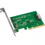Adaptador ICY DOCK EXLink MB409A5 MCIO 8i (SFF-TA-1016) para PCIe 5.0 x8 com Redriver