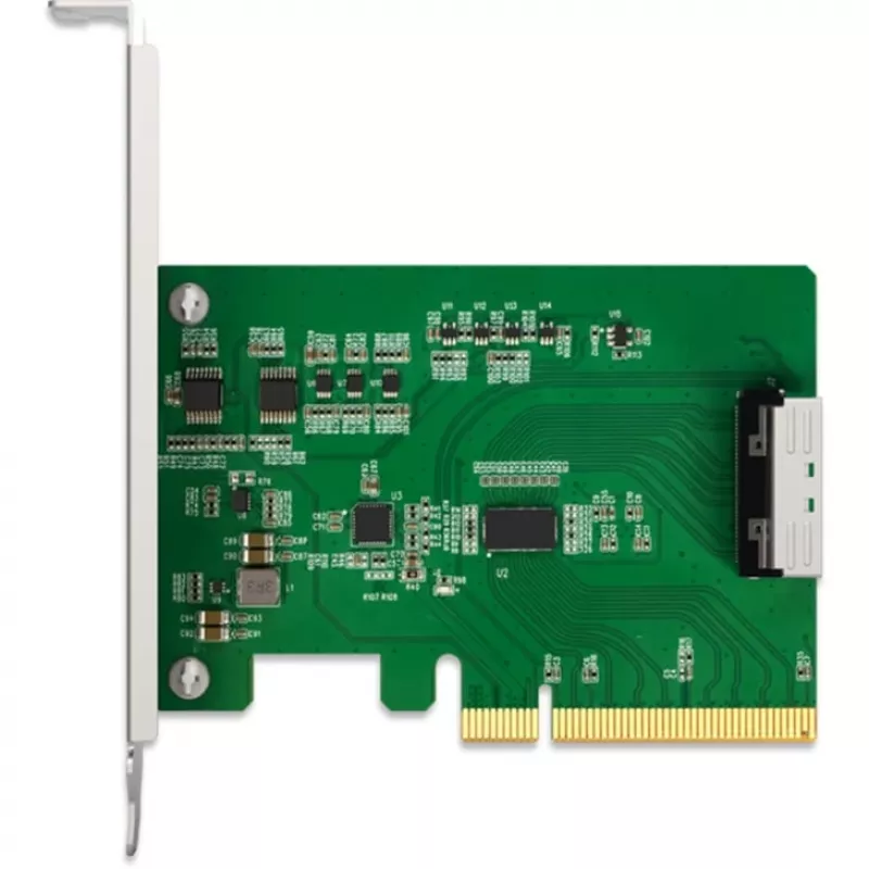 Adaptador ICY DOCK EXLink MB409A5 MCIO 8i (SFF-TA-1016) para PCIe 5.0 x8 com Redriver
