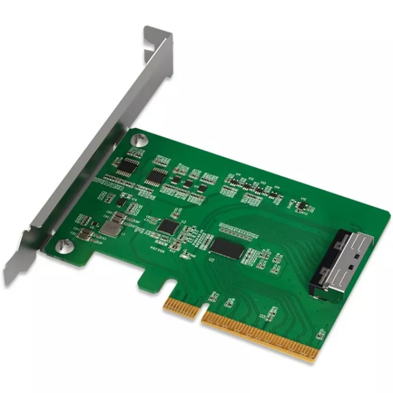 Adaptador ICY DOCK EXLink MB409A5 MCIO 8i (SFF-TA-1016) para PCIe 5.0 x8 com Redriver