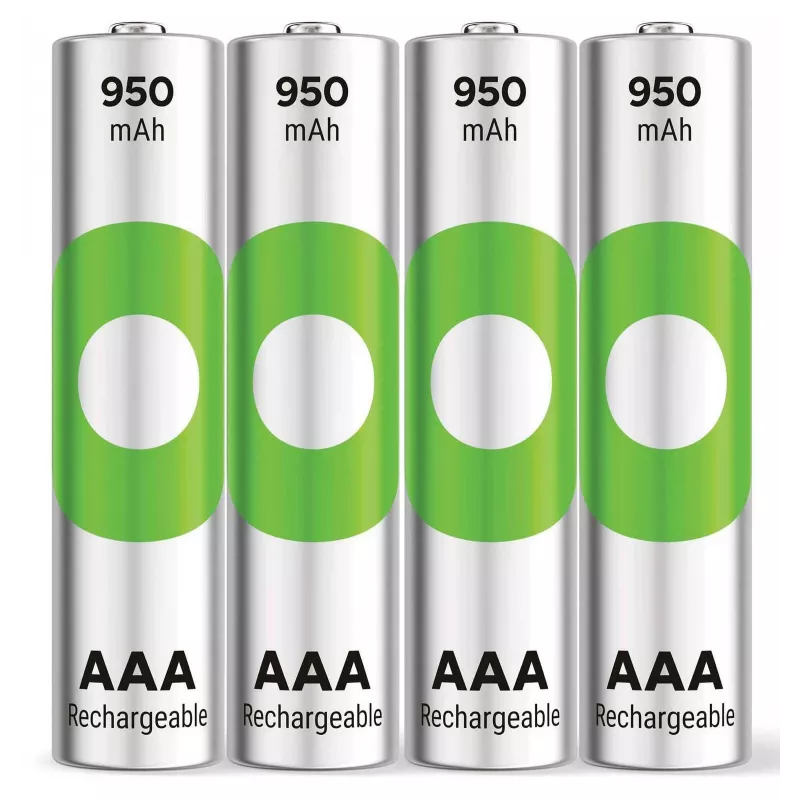 Pilha recarregável GP ReCyko Micro AAA NiMH 950 mAh 1,2 V pack de 4 (GPRCK95AAA105C4)