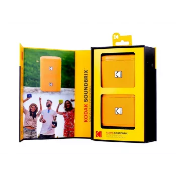 Kodak SoundBrix Altifalante sem fios empilhável (Overload Orange), pack de 2