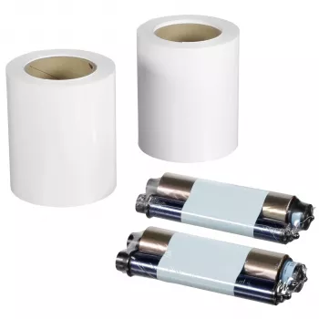 Kit de papel fotográfico e fita Mitsubishi CK-K 76 R HG 10x15cm 640 impressões / 15x20cm 320 impressões brilhante