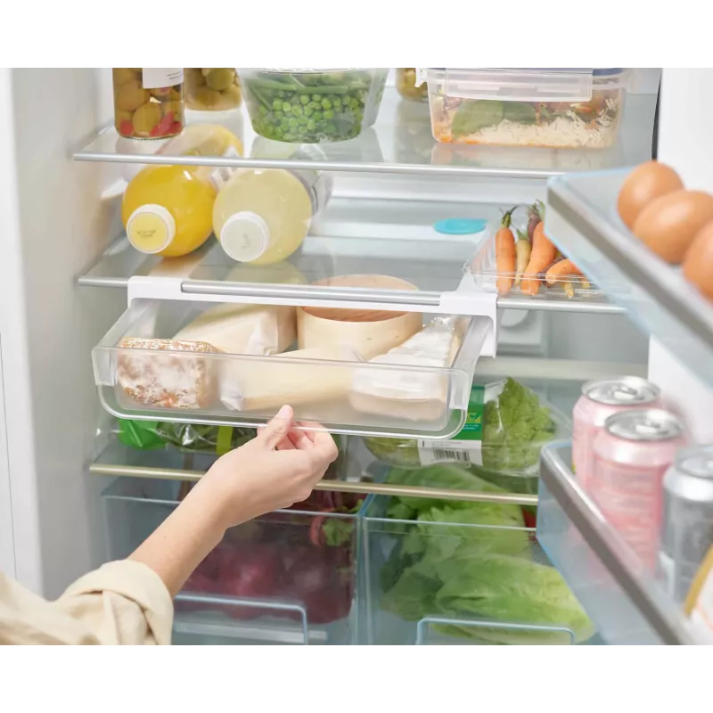 Gaveta de armazenamento transparente para baixo da prateleira Joseph Joseph FridgeStore