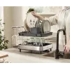 Escorredor de louça extensível de 2 níveis em aço inoxidável Joseph Joseph Excel - cinzento