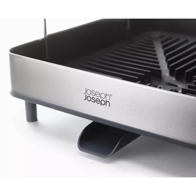 Escorredor de louça extensível de 2 níveis em aço inoxidável Joseph Joseph Excel - cinzento
