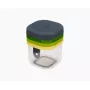 Conjunto de 3 utensílios de cozinha Joseph Joseph Multi-Prep Mini, mini cortador manual com cortador em juliana e cortador grosso e fino, multicolor (20231)