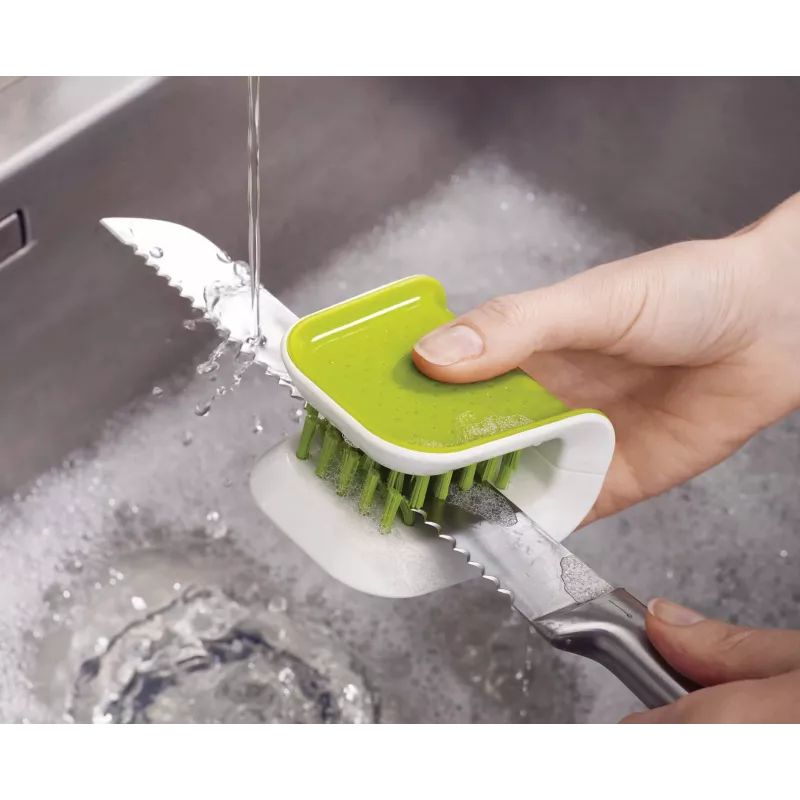 Joseph Joseph BladeBrush Escova verde para limpeza de facas e talheres