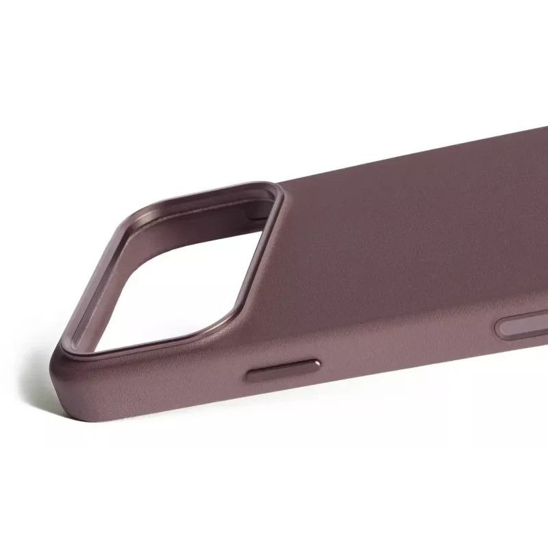 Capa de pele Mujjo para iPhone 17 Pro Max com MagSafe (Bronze Red)