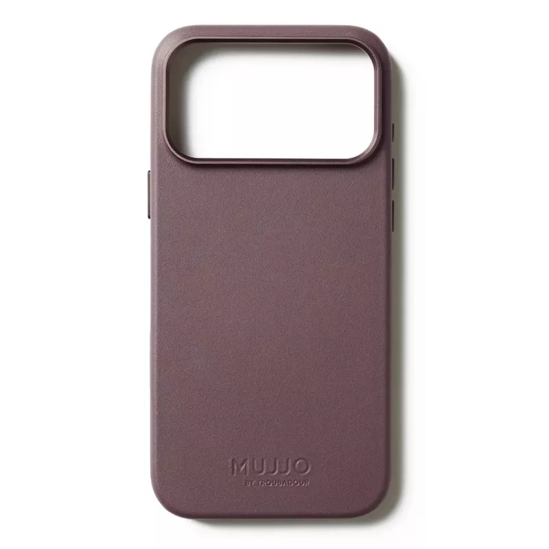 Capa de pele Mujjo para iPhone 17 Pro Max com MagSafe (Bronze Red)