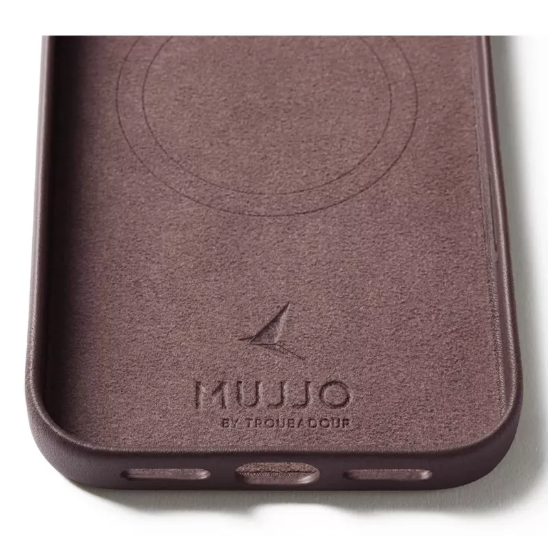Capa de pele Mujjo para iPhone 17 Pro Max com MagSafe (Bronze Red)