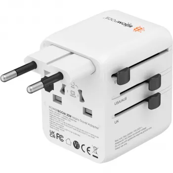 Adaptador de viagem Boompods World 20W White
