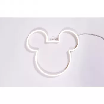 Placa LED Yellowpop Neon Disney Mini Mickey Ears - branco quente, alimentação USB