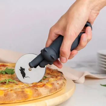 Cortador de pizza OTOTO Kitty Cut - design de gato preto e branco