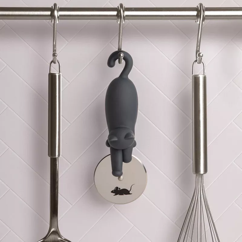 Cortador de pizza OTOTO Kitty Cut - design de gato preto e branco