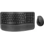 Conjunto Logitech Wave Keys e Lift - conjunto de teclado e rato ergonómico sem fios - Bluetooth LE, 2,4 GHz - QWERTY - layout nórdico - grafite