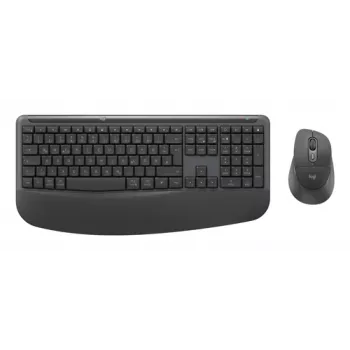 Conjunto de teclado e rato sem fios Logitech MK880 For Business - grafite - layout francês suíço