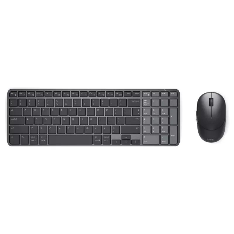 Conjunto de teclado e rato compacto recarregável Dell Pro 7 - KM746 - preto - layout alemão