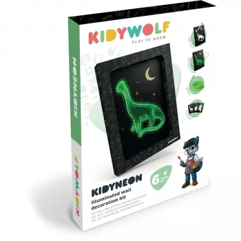 Conjunto de decoração de parede iluminado KIDYWOLF 3 peças dinossauro