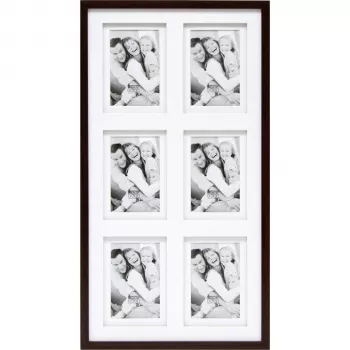 Moldura Deknudt S65KQ6 6x10x15 Wood Gallery Brown multi-fotos 10x15 cm vertical