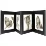 Álbum de fotografias leporello DEKNUDT preto 8 fotografias 10x15 cm pele